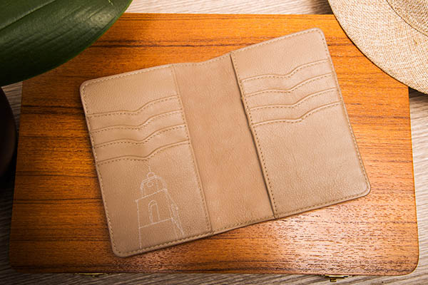 Leather case for passport - 8 credit cards