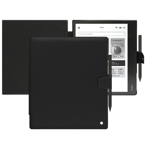 Funda protectora libro electronico, ebook, ereader en cuero reutilizado.