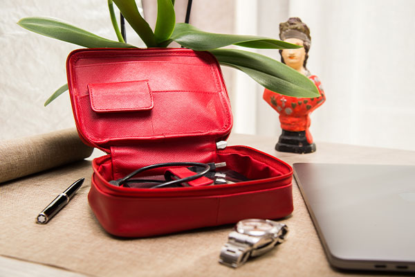 Housse cuir pour disque dur externe