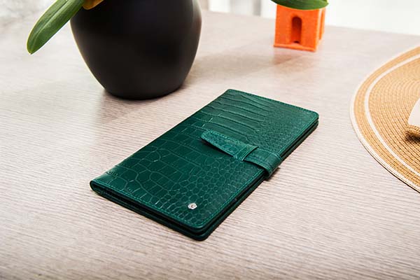 Cartera de viaje en piel