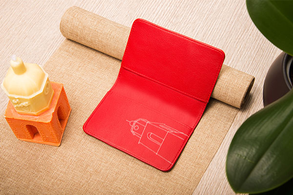 Estuche de piel para pasaporte