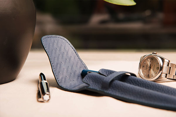 Estuche de piel para dos bolígrafos