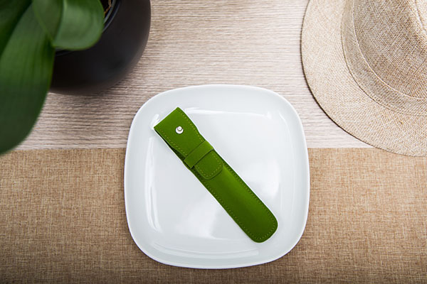 Estuche de piel para un bolígrafo