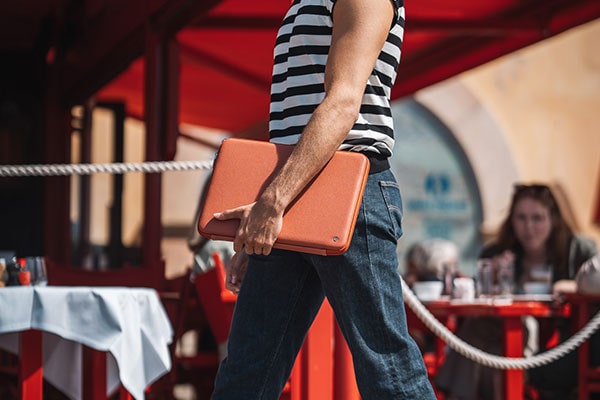 Leather sleeve for 13' laptop