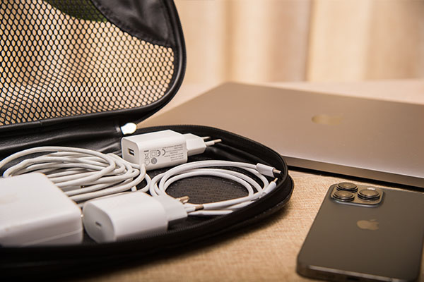 Bolsa para cabos de computador portátil - pele XXL