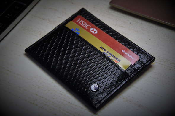 Leather card holder - Anti-RFID / NFC