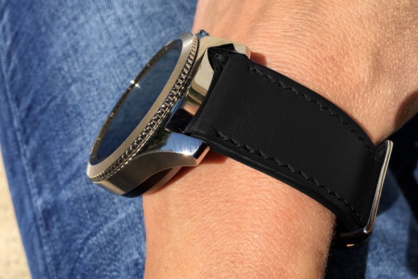 Leather strap for connected watch - 22 mm