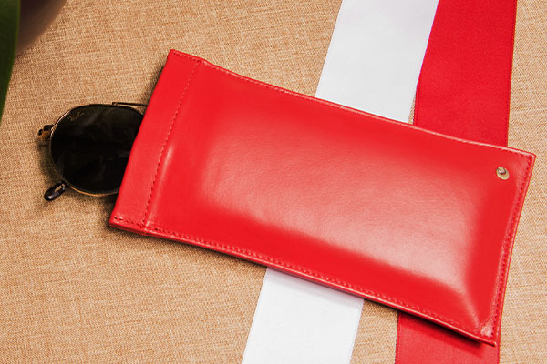 Supple glasses case with magnetic fastening system