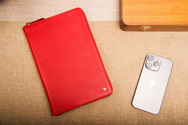 Bolsa com fecho-éclair para documentos de viagem