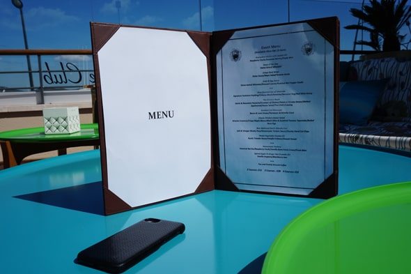 Restaurant menu cover