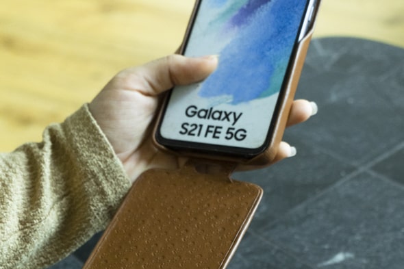 Custodia in pelle Samsung Galaxy S21 FE