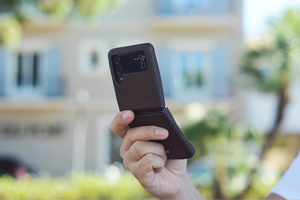 Custodia in pelle Samsung Galaxy Z Flip4