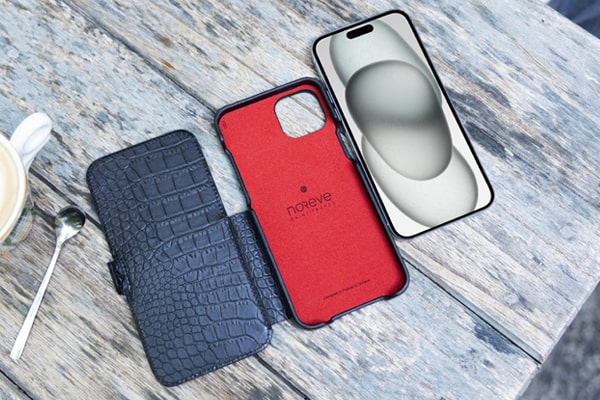 Funda de piel Apple iPhone 15 Plus