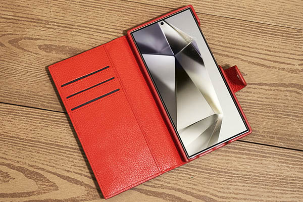 Capa de couro para carteira Samsung Galaxy S24 Ultra