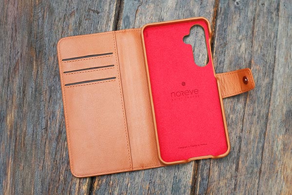 Étui portefeuille cuir Samsung Galaxy A55