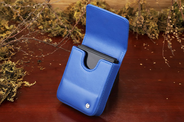 Samsung Galaxy Z Flip6 leather pouch with flap