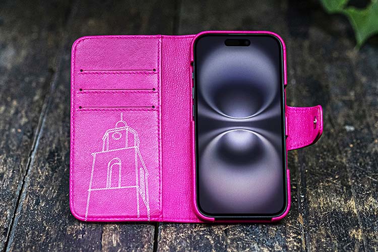 Funda de piel para cartera Apple iPhone 16