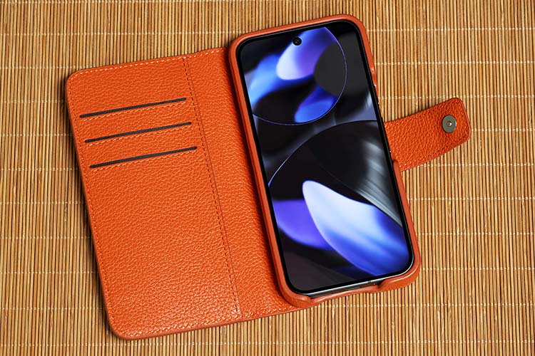 Étui portefeuille cuir Google Pixel 9