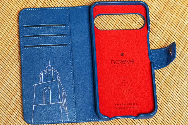 Capa de couro para carteira Google Pixel 9 Pro