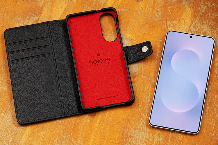 Capa de couro para carteira Samsung Galaxy S25 Edge