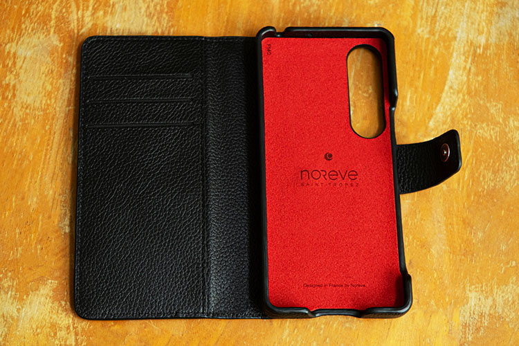 Capa de couro para carteira Sony Xperia 1 VII