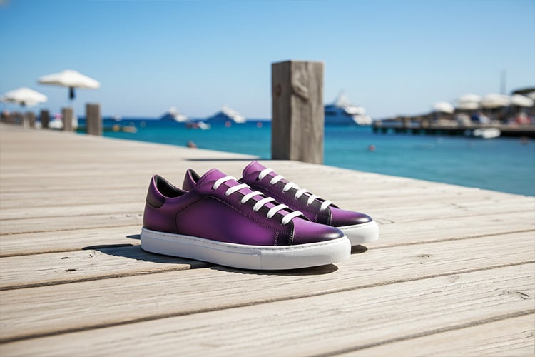 Noreve Patina Leather Sneakers