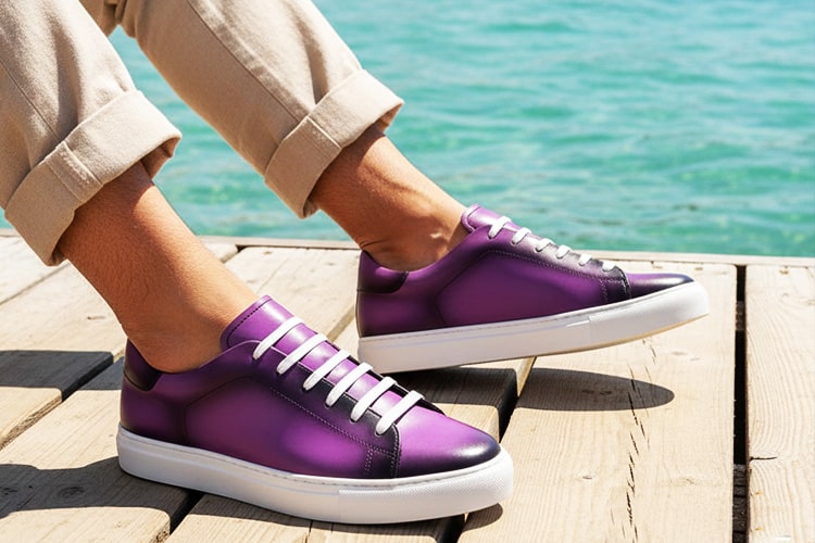 Noreve Patina Leather Sneakers