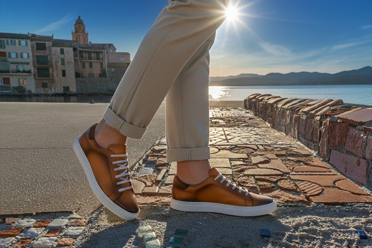 Zapatillas de cuero patinado Noreve
