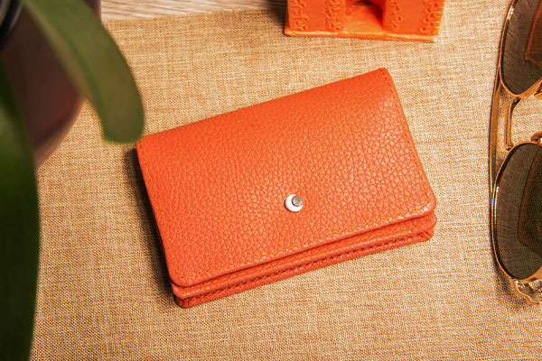 Funda de piel para tarjetas de presentacion