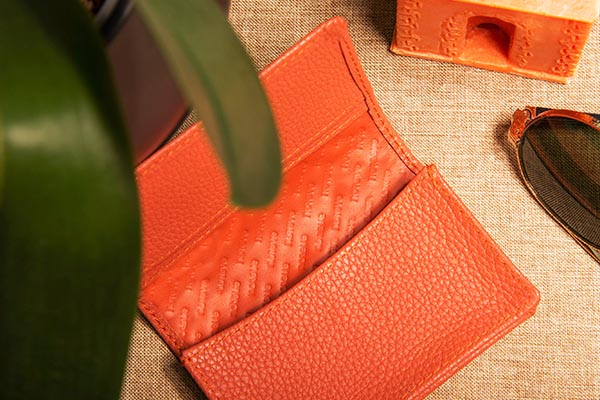 Funda de piel para tarjetas de presentacion